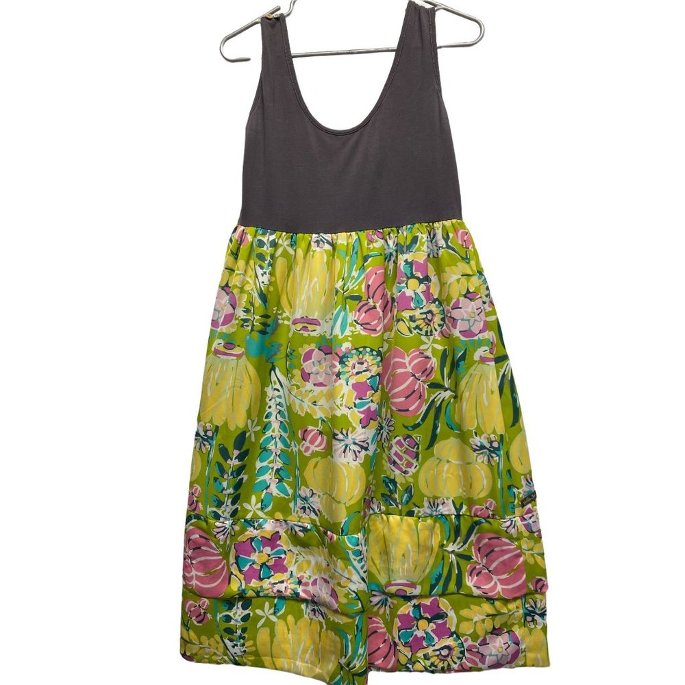 Matilda Jane Tank Top Dress with Flower Skirt Lined Tiered EUC L